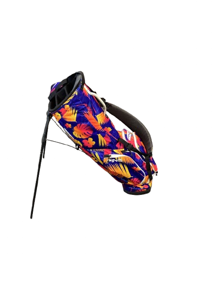 Vist Large View of Product Image Which is Used Ping BAG Mens Stand Bag Neon Pink And Navy Blue