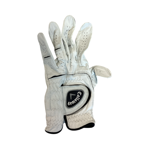 Vist Large View of Product Image Which is Used Callaway Mens Golf Glove White MD