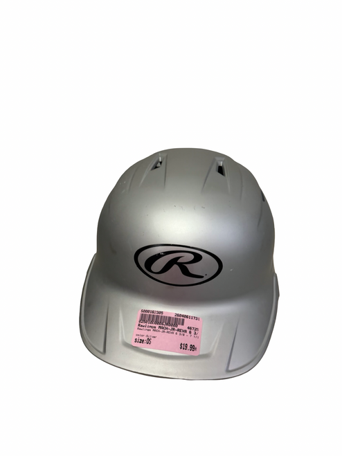 Vist Large View of Product Image Which is Used Rawlings MACH-JR-REVA 6 3/8 - 7 1/8 Jr Batting Helmet Silver