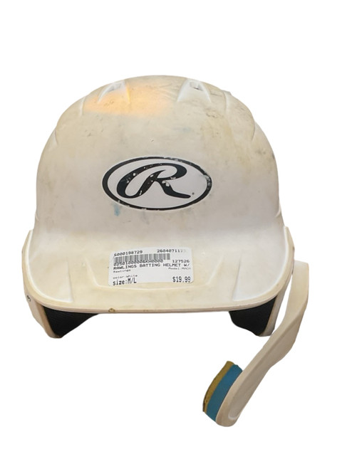 Vist Large View of Product Image Which is Used Rawlings MACH Batting Helmet w/Mask White M/L