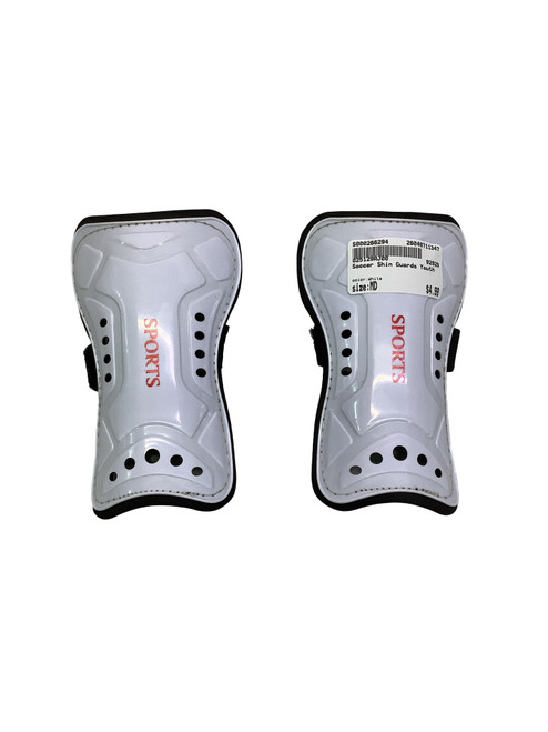 Vist Large View of Product Image Which is Used Soccer Shin Guards Youth White MD
