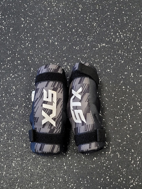 Vist Large View of Product Image Which is Used STX STALLION 75 Lacrosse Arm Pads/Guards Black XS