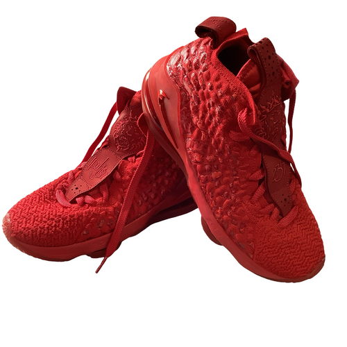 Vist Large View of Product Image Which is Used Nike LEBRON Basketball Shoes Y Red Junior 06