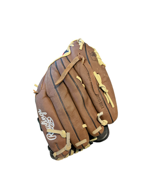Vist Large View of Product Image Which is Used Rawlings D12HBDBCPT BB/SB Glove RH Throw Brown 12"