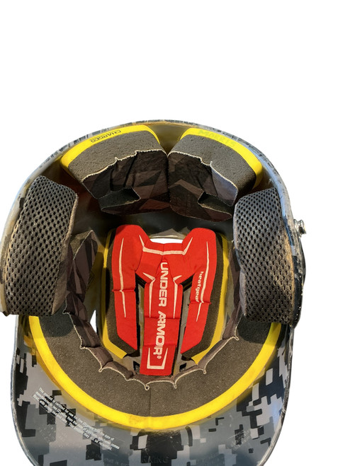 Vist Large View of Product Image Which is Used Under Armour BASEBALL HELMET Batting Helmet No Mask Camouflage MD