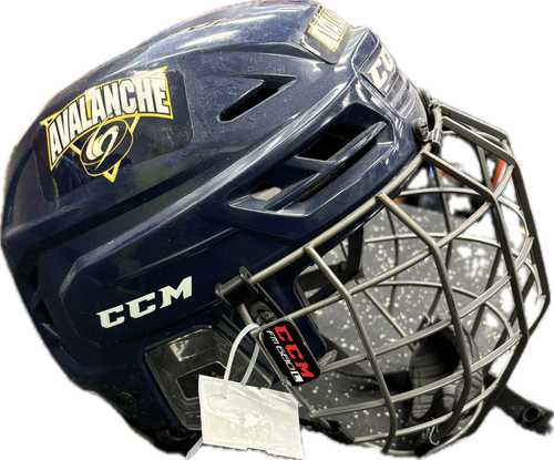 Vist Large View of Product Image Which is Used CCM TACKS 710 Helmet Cage Combo Navy Blue LG