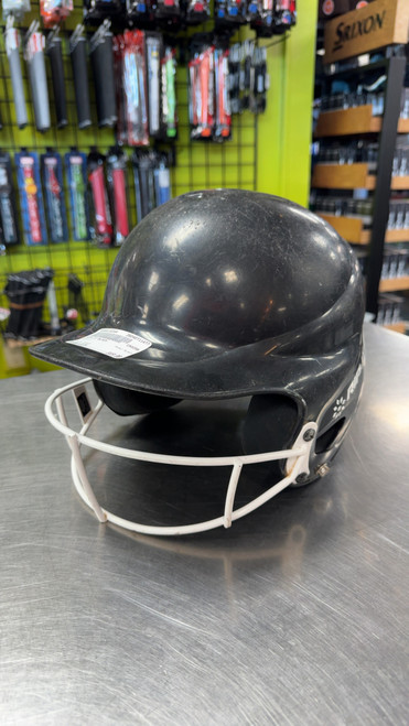 Vist Large View of Product Image Which is Used RIP-IT BLACK Batting Helmet w/Mask Black S/M