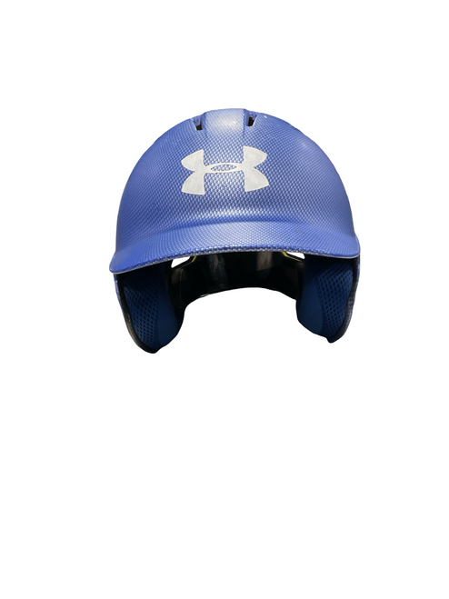 Vist Large View of Product Image Which is Used Under Armour BLUE HELMET Batting Helmet No Mask Royal Blue One Size