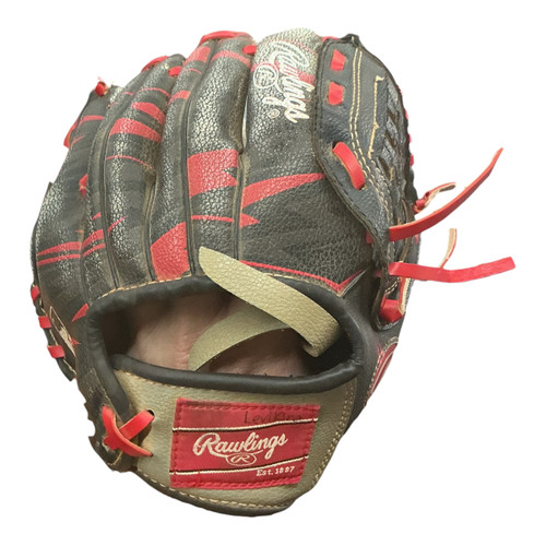 Vist Large View of Product Image Which is Used Rawlings SAVAGE S10GB BB/SB Glove RH Throw Black 10"