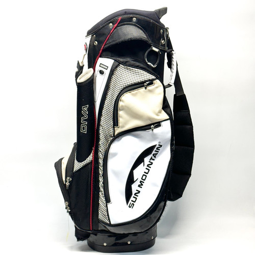 Vist Large View of Product Image Which is Used Sun Mtn DIVA Womens Cart Bag Black And White