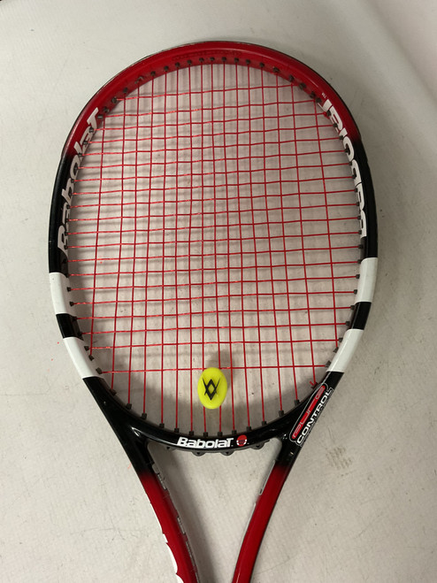 Vist Large View of Product Image Which is Used Babolat PURE CONTROL TEAM 98 Adult Tennis Racquet Black 4 3/8"