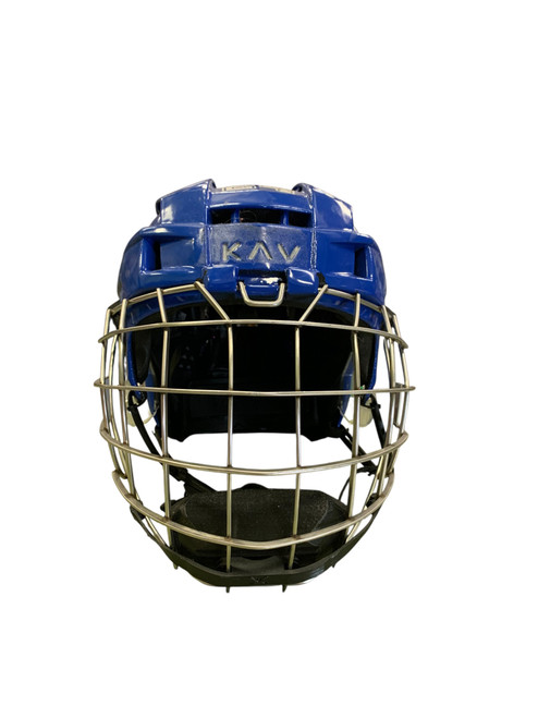Vist Large View of Product Image Which is Used KAV Helmet Cage Combo Royal Blue XS
