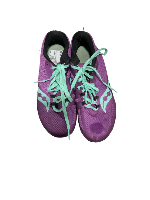 Vist Large View of Product Image Which is Used Saucony Track & Field Cleats Adult Purple Senior 6
