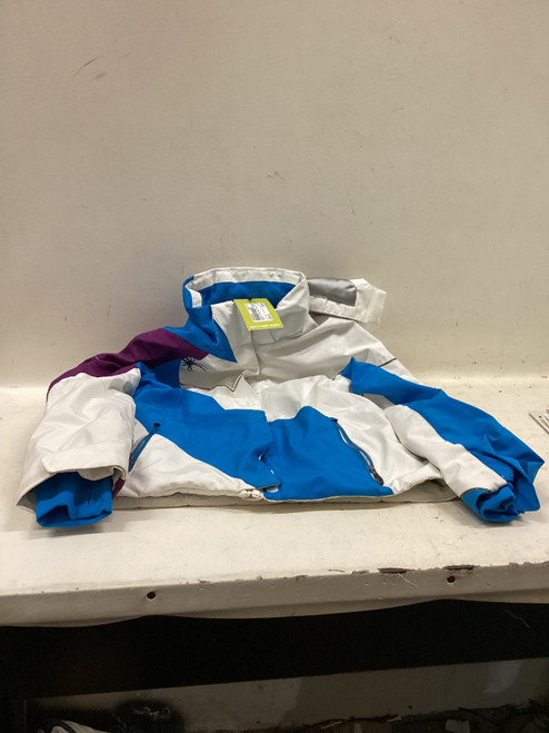 Vist Large View of Product Image Which is Used Spyder Outerwear Heavy Jacket Y White And Royal Blue LG