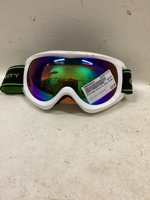 Vist Large View of Product Image Which is Used Snow Goggles Adult White And Green