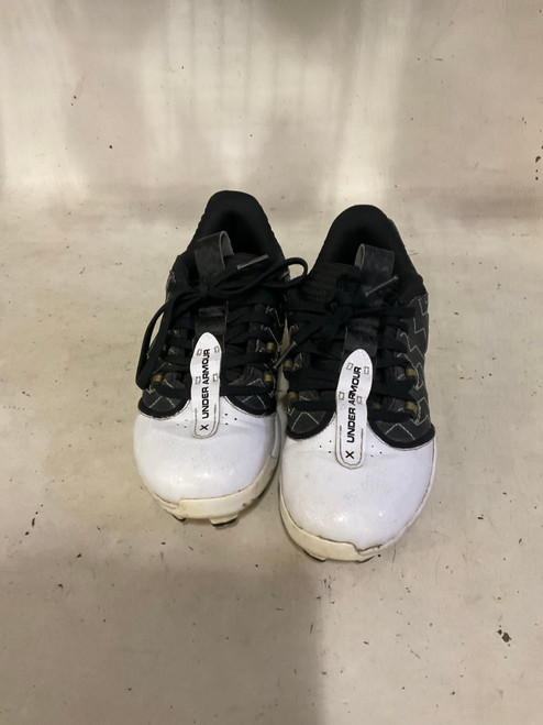 Vist Large View of Product Image Which is Used Under Armour BASEBALL CLEATS BB/SB Cleats Black Junior 01.5