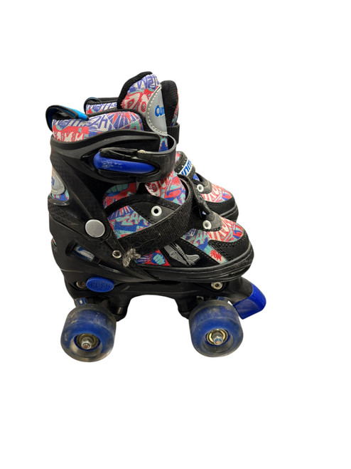 Vist Large View of Product Image Which is Used CUNMUCU Child Roller Quad Skates Black Adjustable