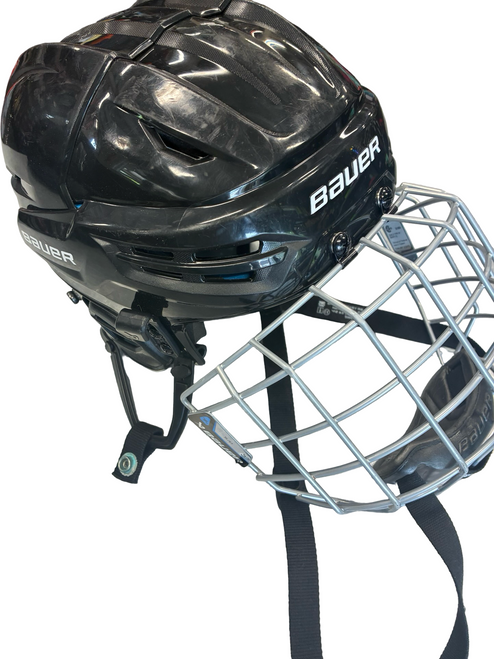 Vist Large View of Product Image Which is Used Bauer RE-AKT SM Helmet Cage Combo Black SM