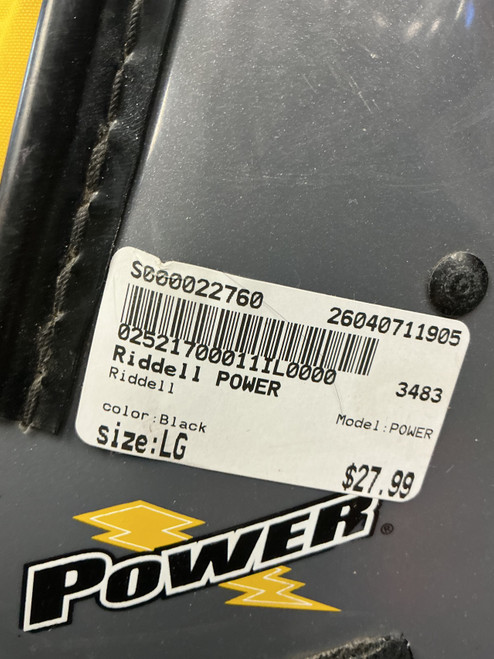 Vist Large View of Product Image Which is Used Riddell POWER FB Shoulder Pads Black LG