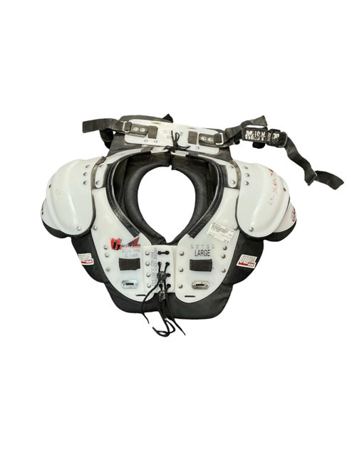 Vist Large View of Product Image Which is Used ULTRA GEAR FB Shoulder Pads White LG