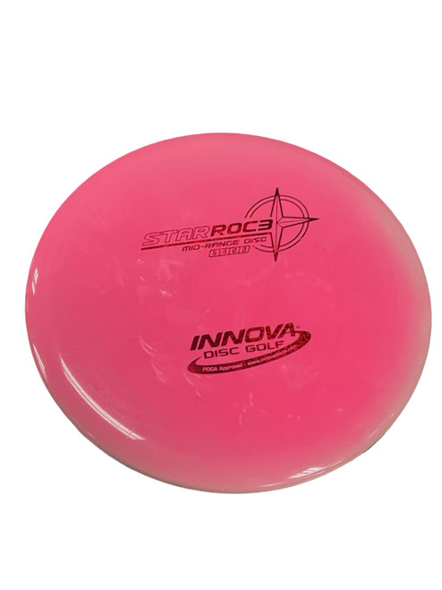 Vist Large View of Product Image Which is Used Innova STAR ROC3 Disc Golf Mid Range Pink 180g