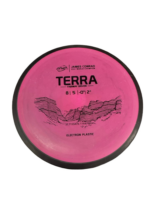 Vist Large View of Product Image Which is Used MVP ELECTRON TERRA Disc Golf Driver Pink 172g