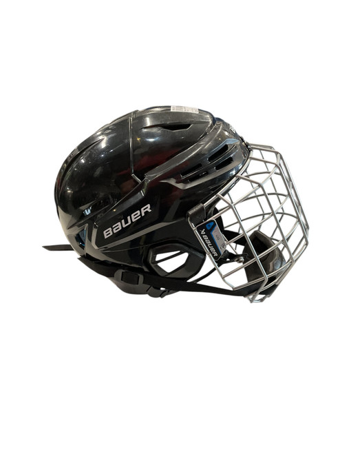 Vist Large View of Product Image Which is Used Bauer REAKT 55 LG Helmet Cage Combo Black LG