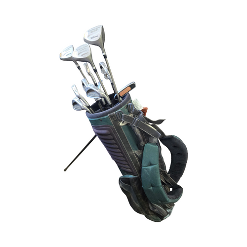 Vist Large View of Product Image Which is Used Wilson PRO STAFF OS GOLF SET Mens Package Set RH Green 12 Piece