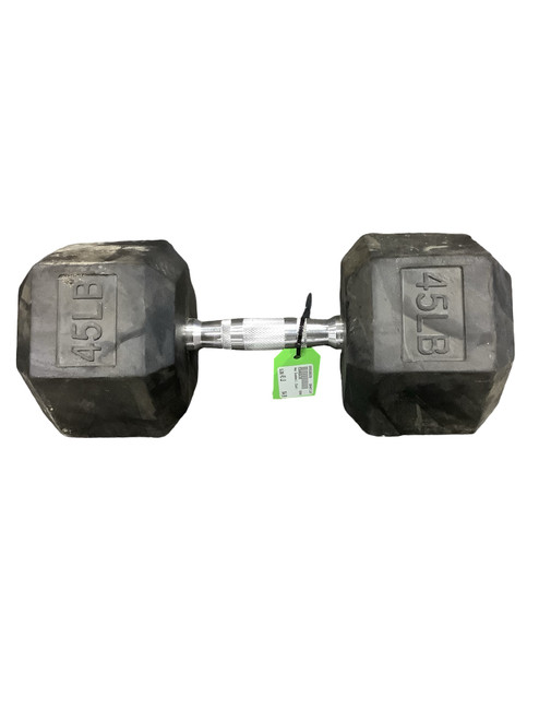 Vist Large View of Product Image Which is Used Hex Dumbbell (Each) 45 lb