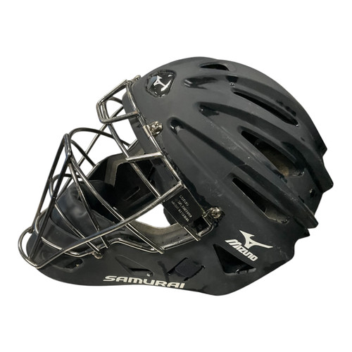 Vist Large View of Product Image Which is Used Mizuno SAMURAI Catchers Helmet w/Mask Black One Size