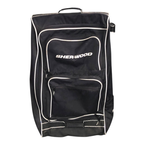Vist Large View of Product Image Which is Used Sher-wood Sr Hockey Wheeled Black