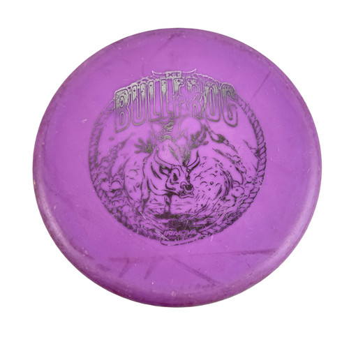 Vist Large View of Product Image Which is Used Innova XT BULLFROG Disc Golf Putter Purple