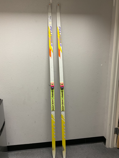 Vist Large View of Product Image Which is Used PELOTENEN SUPRA SKATE Mens XC Ski/Binding White And Gold 195 cm