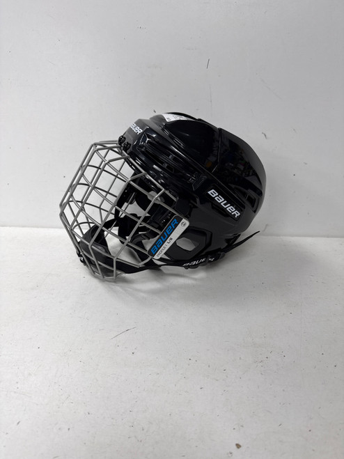 Vist Large View of Product Image Which is Used Bauer IMS 5.0 BLK Helmet Cage Combo Black LG