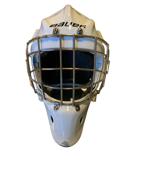Vist Large View of Product Image Which is Used Bauer 940 Senior Goalie Helmet/Mask White SM