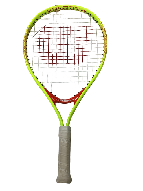 Vist Large View of Product Image Which is Used Wilson FEDERER Junior Tennis Racquet Yellow 21"