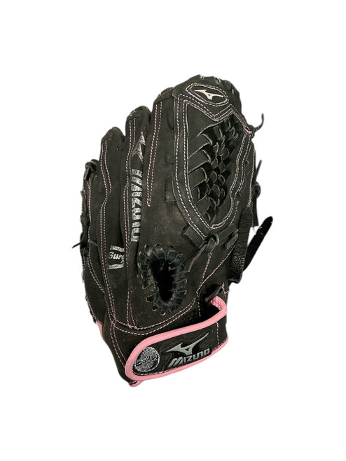 Vist Large View of Product Image Which is Used Mizuno FINCH BB/SB Glove RH Throw Black 11"