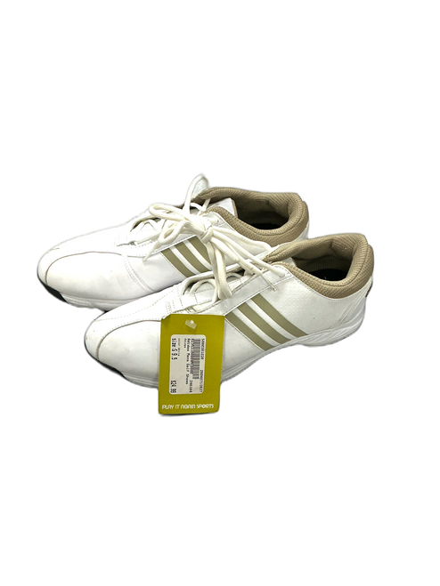 Vist Large View of Product Image Which is Used Adidas Mens Golf Shoes White Senior 9.5