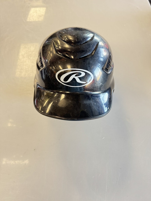 Vist Large View of Product Image Which is Used Rawlings 6 1/4 - 6 7/8 Batting Helmet No Mask Black One Size