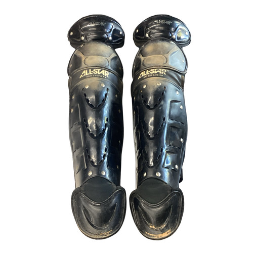 Vist Large View of Product Image Which is Used All-Star LG1216PS Catchers Leg Guards Black Adult