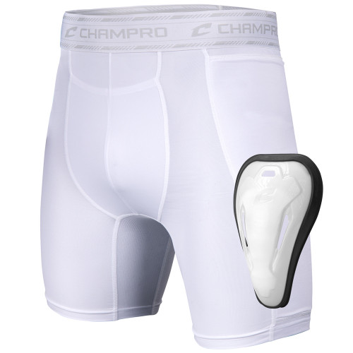 Vist Large View of Product Image Which is New Take-Out Sliding Short w/ Cup Yth Wht Lg