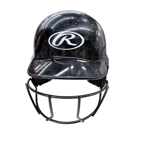 Vist Large View of Product Image Which is Used Rawlings HELMET W/MASK Batting Helmet w/Mask Black SM