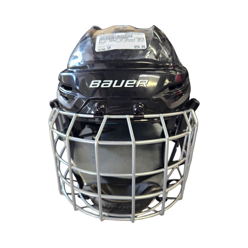 Vist Large View of Product Image Which is Used Bauer REAKT 55 HOCKEY HELMET Helmet Cage Combo Black SM