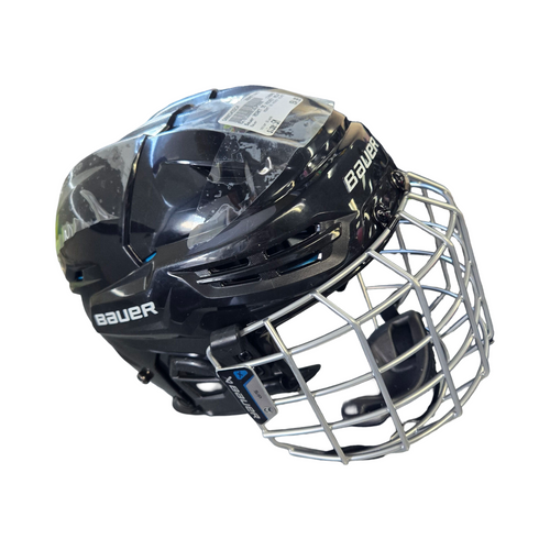 Vist Large View of Product Image Which is Used Bauer REAKT 55 HOCKEY HELMET Helmet Cage Combo Black SM