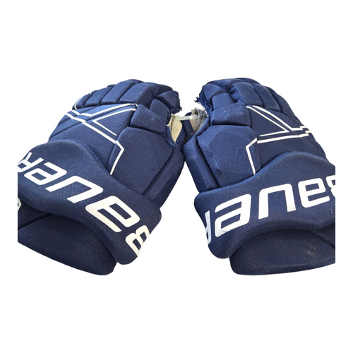 Vist Large View of Product Image Which is Used Bauer NSX SR GLOVES Senior Gloves Navy Blue 13"