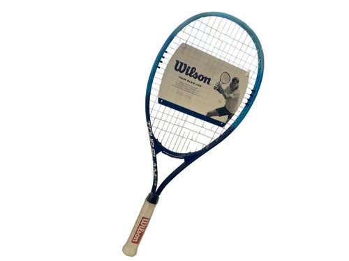 Vist Large View of Product Image Which is Used Wilson TOUR SLAM LITE Adult Tennis Racquet Royal Blue 3 3/8"