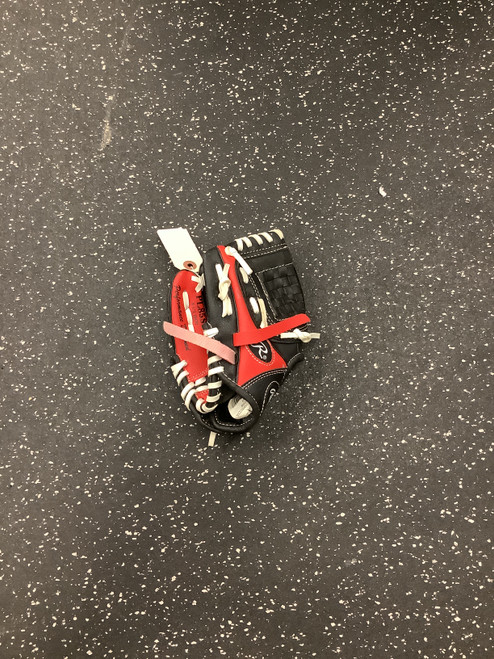 Vist Large View of Product Image Which is Used Rawlings PLAYERS SERIES BB/SB Glove T-ball Black 9"