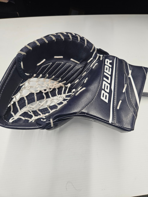 Vist Large View of Product Image Which is Used Bauer S24 GSX Junior Goalie Catcher Navy Blue