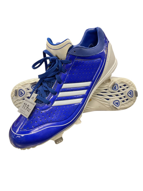 Vist Large View of Product Image Which is Used Adidas ADIZERO DIAMOND KIN METAL CLEAT BB/SB Cleats Navy Blue Senior 9