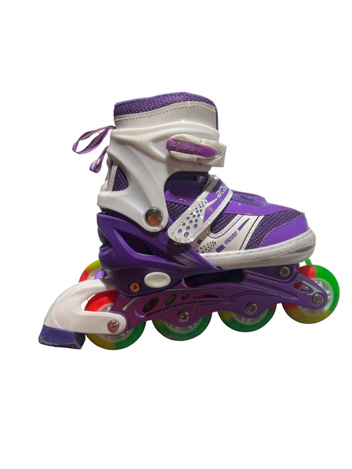 Vist Large View of Product Image Which is Used POWER ADJ Child Rec Fitness Skates White Adjustable